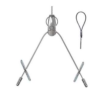 Angel Y sortie laterale, brins 300mm Butées, cable 3m embout boucle|Gripple-GPPALYA300SP13FR