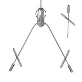 Angel Y sortie laterale, brins 150mm Butées, cable 1m embout Butée|Gripple-GPPALYA150SP11SP