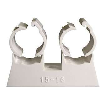 BIZRING double D 20 mm PA 6 blanc (x 50)|Bizline-BIZ400073