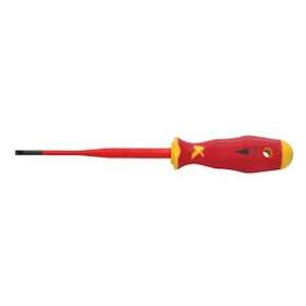 Tournevis plats isolés 1000V, pour vis à fente 4,0x0,8mm, lame 'SLIM'|Klauke-KKEKL10010040ISLIM