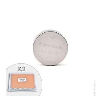 Plateau(x) de 20 Pile bouton lithium CR2477/BN PANASONIC 3V 1000mAh|Enix energies-NXGPBL6417P