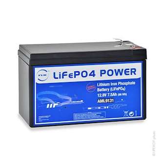 Unité(s) Batterie Lithium Fer Phosphate UN38.3 (96Wh) 12V 7.5Ah F6.35|Enix energies-NXGAML9131