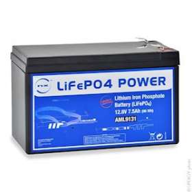 Unité(s) Batterie Lithium Fer Phosphate UN38.3 (96Wh) 12V 7.5Ah F6.35|Enix energies-NXGAML9131