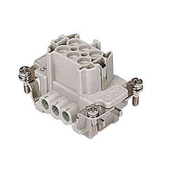 Insert femelle à visser 16A 500V 6P+T sans plaquette gabarit 44.27|Ilme-IL1CNEF06TX