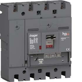 Disjoncteur Boitier Moulé h3+ P250 LSnI 4P4D N0-50-100% 160A 50kA FTC|Hager-HAGHMT161GR