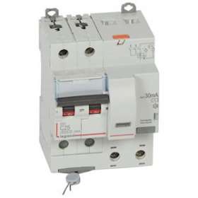 Disjoncteur diff DX³ 6000 -vis-2P-230/400V~-25A -typeAC -30mA- courbe C - 4 mod|Legrand-LEG411160
