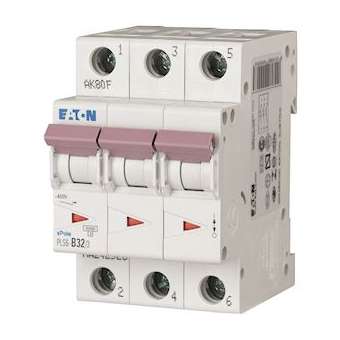 Disj. PLS 3X32A 6kA (EN 60898) cbe D|Eaton industries-EONPLS6-D32-3-MW