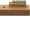 Borne en laiton, 2x10²/2x16², avec base de montage, Couleur: brun