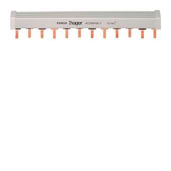 Barre de pontage 3P+N 80A languette 16mm² 57M|Hager-HAGKB480B