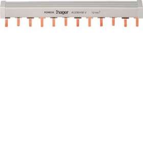 Barre de pontage 3P+N 80A languette 16mm² 57M|Hager-HAGKB480B