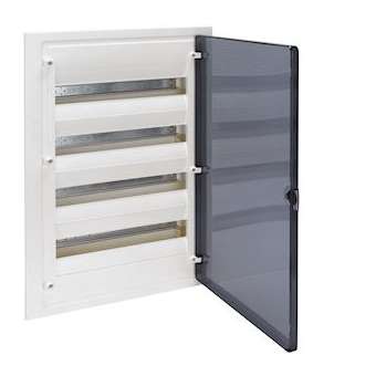 Coffret encastré 72 M porte transp.|Hager-HAGVF418TR