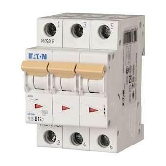 Disj. PLS 3X12A 6kA (EN 60898) cbe C|Eaton industries-EONPLS6-C12-3-MW