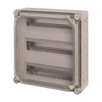 Coffret pour disjoncteurs modulaires, +porte, 3x15PE, HxLxP375x375x150mm|Eaton industries-EONAE-I44E-T