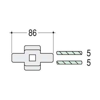 VMS Boulon dÆancrage Cu 5 L60mm|ABB-ABB858007