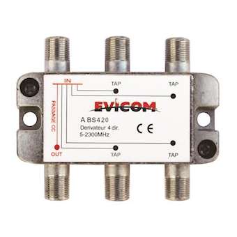 Dérivateur 5 - 2 300 MHz 4 sorties -20 dB|Evicom-EVCABS420