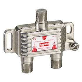Répartiteur télévision 2 sorties typeF - 0MHz à 2400MHz|Legrand-LEG073980