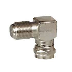 Adaptateur télévision typeF mâle et femelle coudé|Legrand-LEG073993
