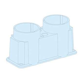 PrismaSeT G Active - Plaque passe-câbles FL21 à membrane - 2 entrées|Schneider Electric-SCHLVS08897