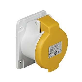PratiKa - socle de prise droite -16A - 2P+T - 100-130 V CA- IP44 - à vis|Schneider Electric-SCHPKF16G413