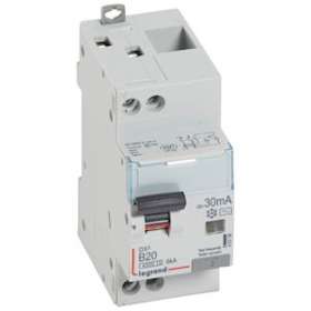 Disjoncteur diff DX³ 4500 -vis/vis- U+N 230V~20A - typeAC -30mA - courbe B - 2 M|Legrand-LEG410736
