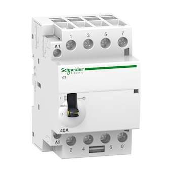 Acti9, iCT contacteur à commande manuelle 40A 4NO 24VCA 50Hz|Schneider Electric-SCHA9C21144