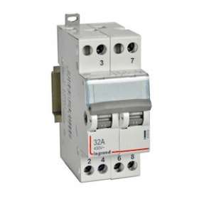Interrupteur-inverseur double va-et-vient à point milieu 250V~ - 2 modules DIN|Legrand-LEG412903