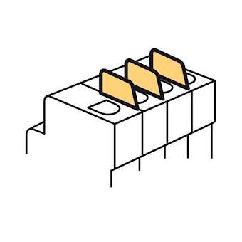 Jeu 6 cloisons de séparation des pôles, d'isolement pour disj. DX³ 1 mod/pôle|Legrand-LEG406305