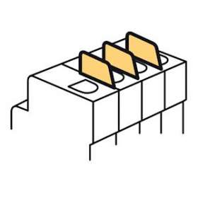 Jeu 6 cloisons de séparation des pôles, d'isolement pour disj. DX³ 1 mod/pôle|Legrand-LEG406305