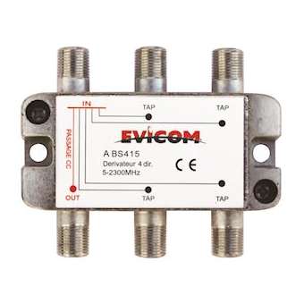 Dérivateur 5 - 2 300 MHz 4 sorties -15 dB|Evicom-EVCABS415