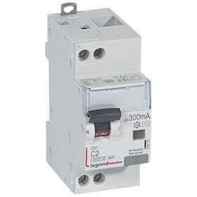 Disjoncteur diff DX³ 4500 - vis/vis -U+N 230V~ 2A - typeAC -300mA -courbe C - 2M|Legrand-LEG410722