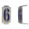 Lot 25 chiffres 6 6x11 Alu ivoire/bleu