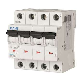 Disjoncteur modulaire, 16A, 4p, courbe D, 6kA|Eaton industries-EONFAZ6-D16-4