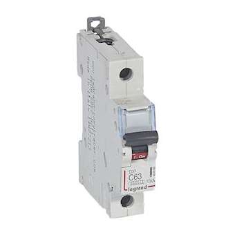 Disj. DX³ 6000kA 10kA arrivée haute/départ bas à vis 63A -courbe C -1 module|Legrand-LEG407660