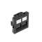 Plastron droit 45x45 2 ports avec volet, noir