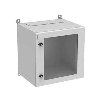 Coffret 19' IPBOX 12 U prof 500 mm porte vitrée|Gigamedia-GGMCOF12U500IP55V