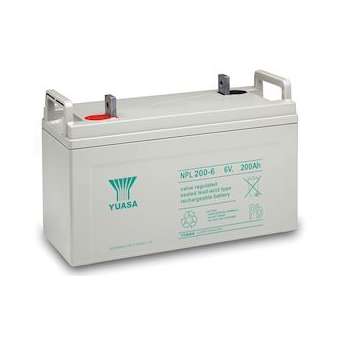 Batterie étanche au plomb NPL 200Ah 6V - bac std - duree de vie: 10 ans|Yuasa-YUANPL200-6