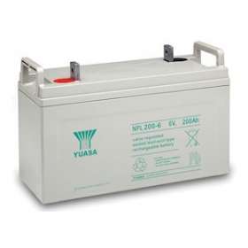 Batterie étanche au plomb NPL 200Ah 6V - bac std - duree de vie: 10 ans|Yuasa-YUANPL200-6