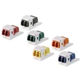 Mini-Com Keyed (B-RD) Duplex LC Adapter|-PUICMDBRDLCZBL