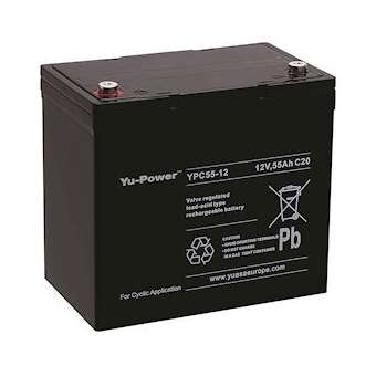 Batterie stationnaire étanche au plomb gamme ECO 55Ah 12V application cyclage|Yuasa-YUAYPC55-12