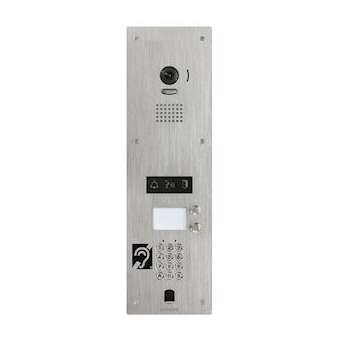 Plat vidéo inox enc. 2bp, clavier, perç. vigik, synthèse, pictos, boucle magnét|Aiphone-AIPJP2LKVBMA