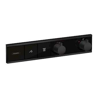 Module thermostatique RainSelect encastré avec 2 fonctions noir mat|Hansgrohe-HA315380670