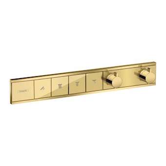 Module thermostatique RainSelect encastré avec 4 fonctions aspect doré poli|Hansgrohe-HA315382990