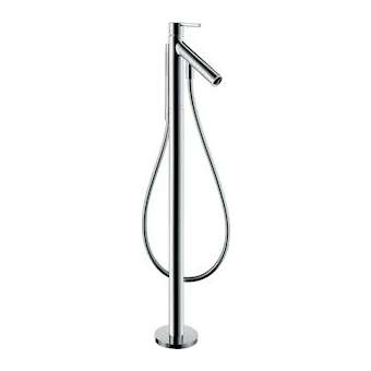Mitigeur bain/ douche, set de finition avec poignée levier noir chromé poli|Hansgrohe-HA310455330