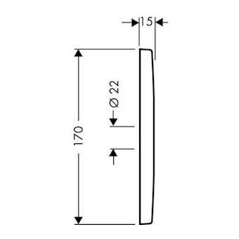 Plaque de recouvrement murale laiton poli|Hansgrohe-HA327419930