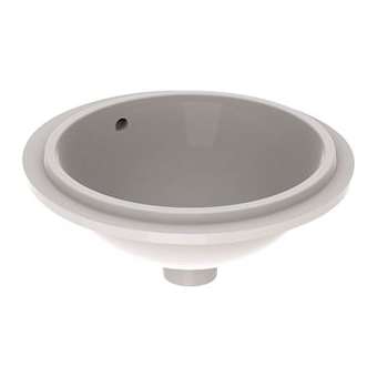 Vasque à enc. par lessous Geberit VariForm ronde D39, trop-plein, Blanc|Geberit-GBR500.744.01.2