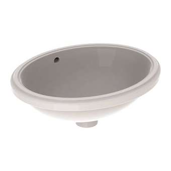 Vasque à enc. par lessous Geberit VariForm ov 42x42, trop-plein, Blanc|Geberit-GBR500.748.01.2