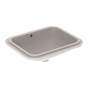 Vasque à enc. par lessous Geberit VariForm rect. 45x44, trop-plein, Blanc|Geberit-GBR500.760.01.2