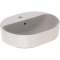 Vasque à poser Geberit VariForm obl, plage rob., 50x40, trop-plein, Blanc|Geberit-GBR500.775.01.2