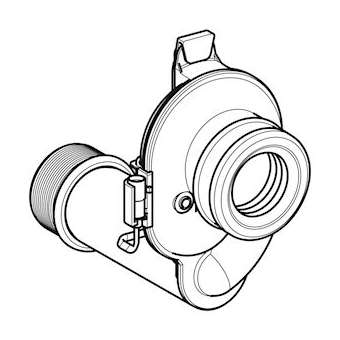 Siphon Geberit pour urinoir avec capteur, sortie horizontale|Geberit-GBR242.150.00.1