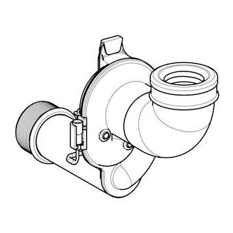 Siphon Geberit pour urinoir avec capteur, sortie apparente|Geberit-GBR242.151.00.1